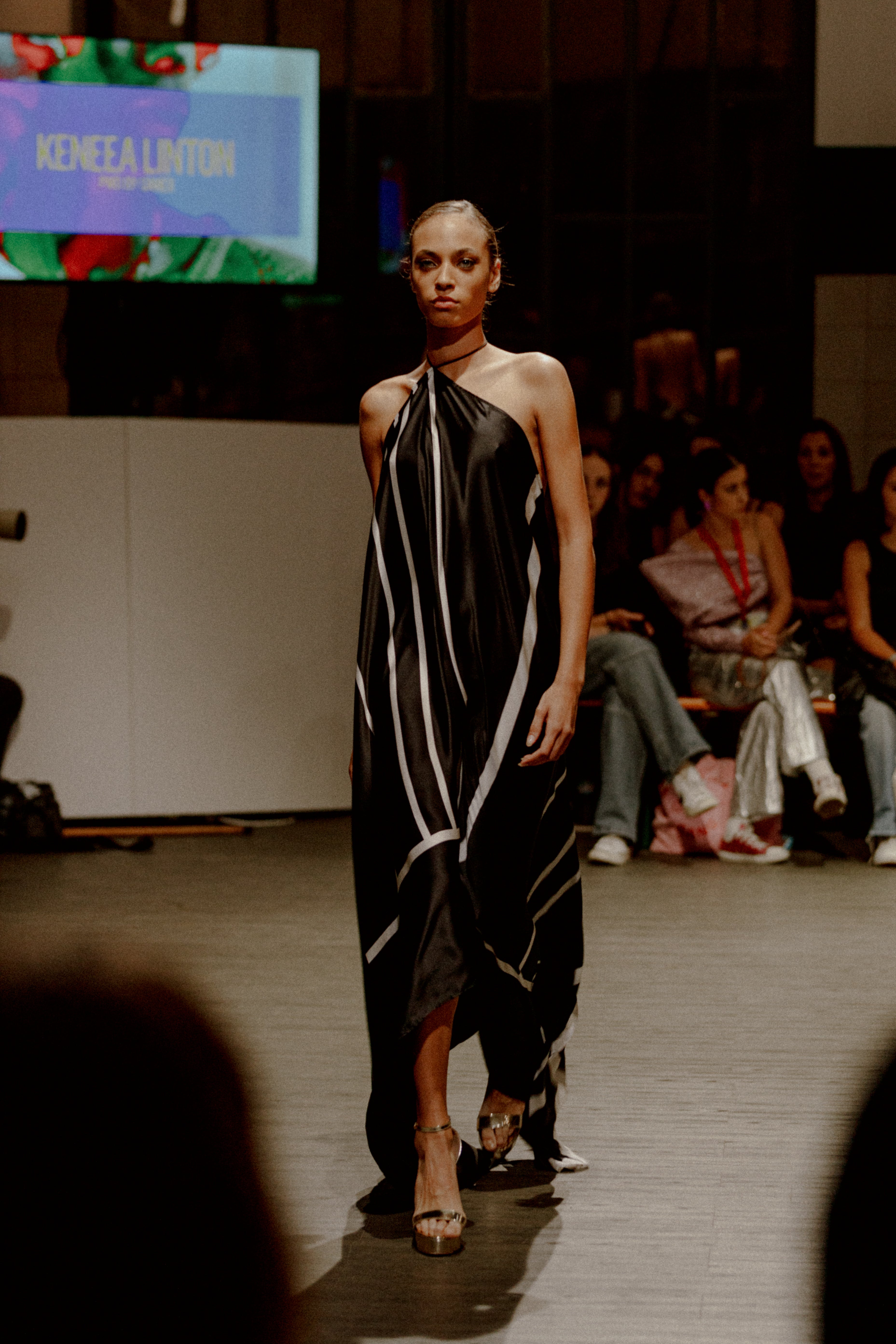 Silk Scarf Halter Dress