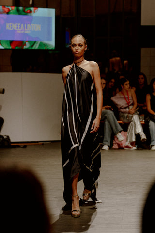 Black and White Bond Girl Gown