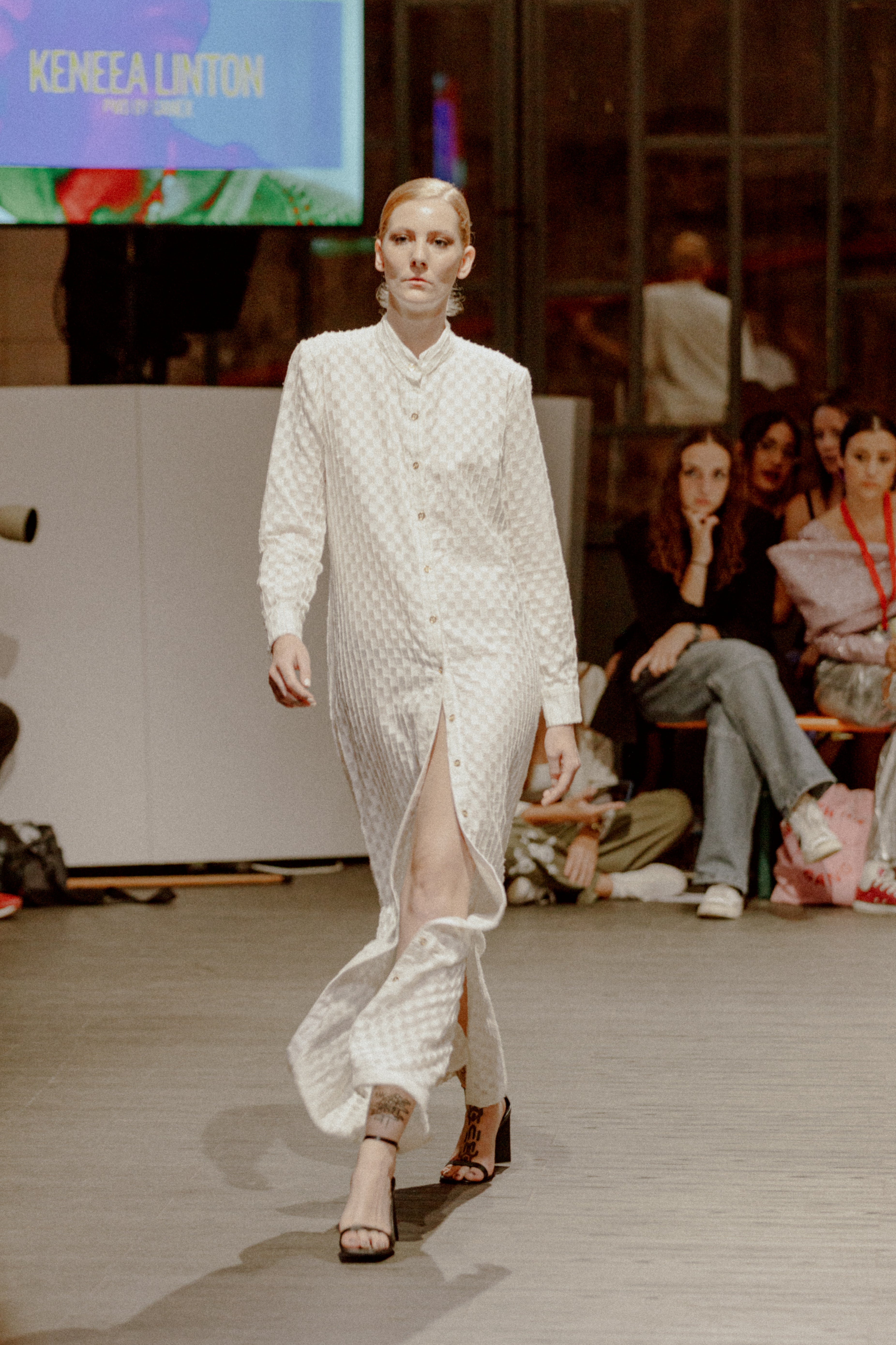 Ivory Matrix Shirtdress