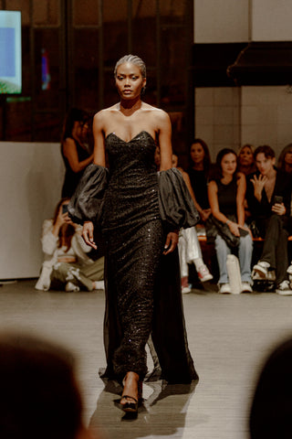 Black and White Bond Girl Gown