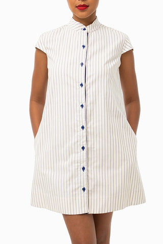 Classic Straight Keneea Linton Shirtdress — Orange