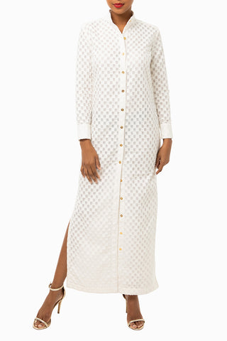 Classic Straight Keneea Linton Shirtdress — Orange