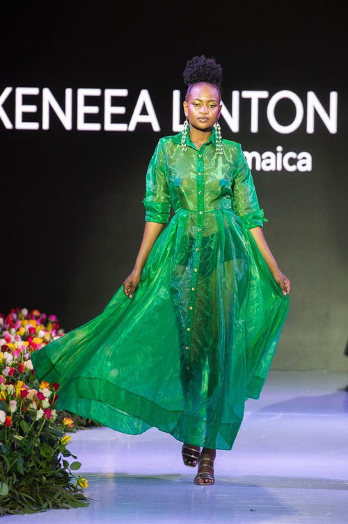 Jamaica Cruise Maxi Organza Shirtdress
