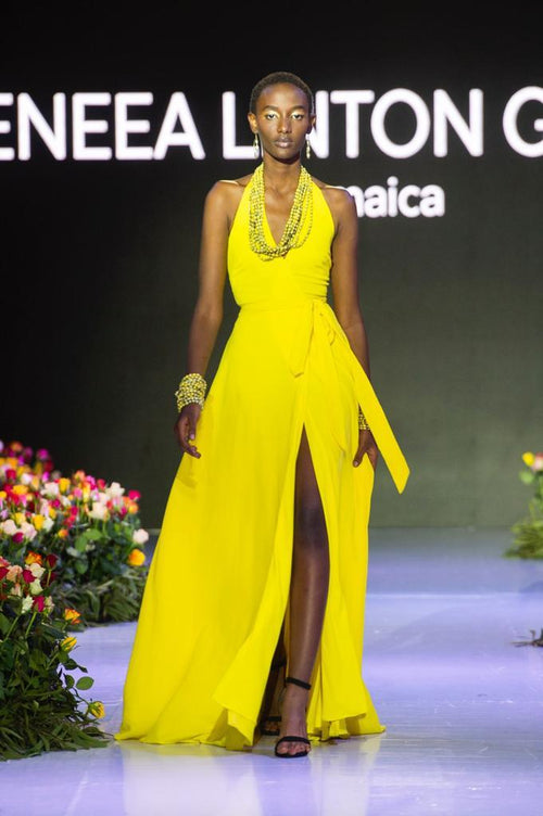 Jamaica Cruise Maxi-Halter Wrap Dress